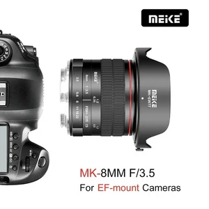 Meike 8mm F3.5 Lens Aperture Ultra Wide Angel Fisheye Lens for Canon EF-mount - Picture 1 of 8