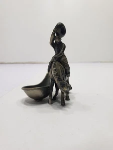 Vintage Rodeo Cowboy On Horse Metal Tobacco Pipe Holder Stand Rest Caddie - Picture 1 of 5