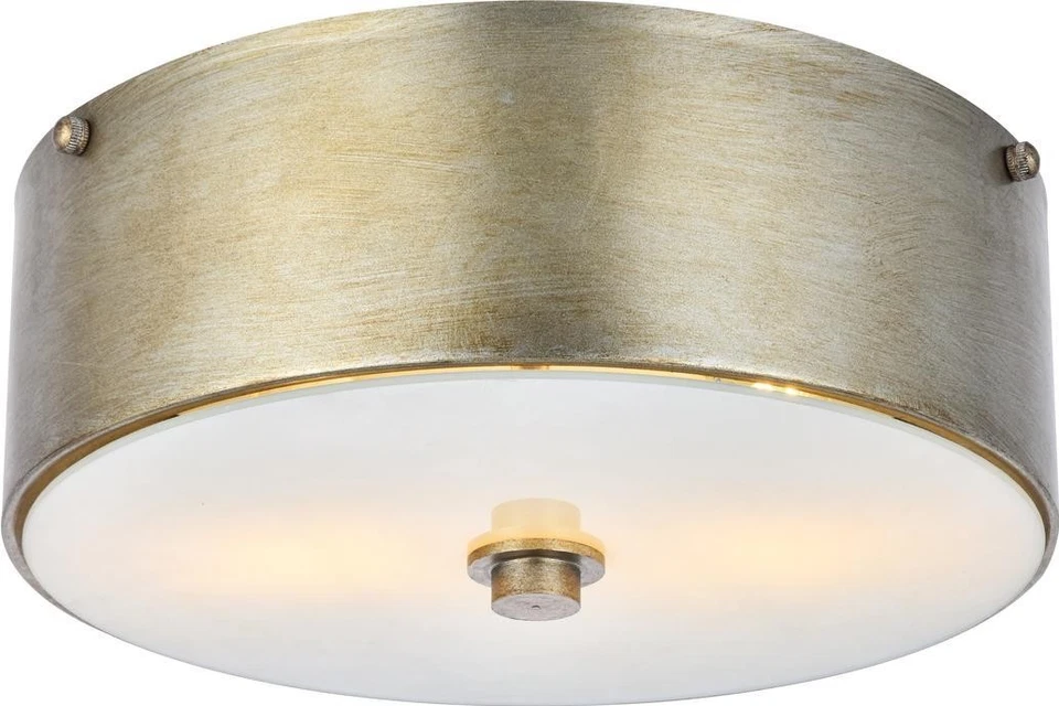 Vintage Silver Flush-Mount Ceiling Light | Elegant Lighting - Image 1 of 1