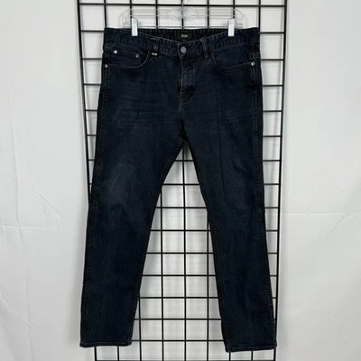 Boss Hugo Boss Stretch Straight Leg Jeans Mens 36x30 Blue Dark Wash Denim Casual - Image 1 of 4
