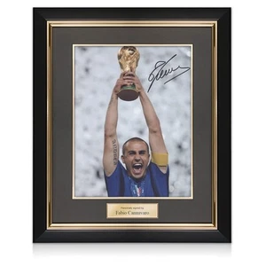 Fabio Cannavaro Signed Italy Football Photo. Deluxe Frame - Picture 1 of 4