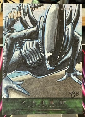 2016 Upper Deck Alien Anthology эскиз Гарольда Эджа 1/1 [y0757] - Изображение 1 из 2