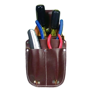 Pocket Caddy - Brown - 4 Pockets & Tool Holders - Belt Compatibility Up to 2"... - Picture 1 of 4