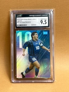 Diego Maradona 2018 Futera Unico WFL06 Argentina Legends CGC Mint + 9,5 Card - Foto 1 di 2