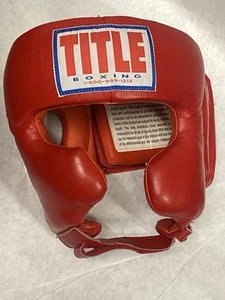 Title Boxing Full Face Headgear Red Size Large Training Sparring - Picture 1 of 7