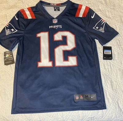 Nike New England Patriots Tom Brady Jersey Men’s Sz Medium Color Rush Blue  - Image 1 of 4