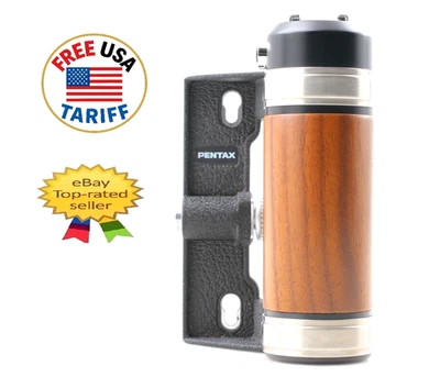 Late Model [Top Mint] Pentax 67II Hot Shoe Wood Grip For 6x7 67 67 II From JAPAN - Image 1 of 4