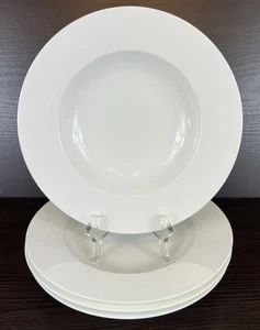 "4 bonitos cuencos de sopa con borde de 9 3/4"" de porcelana de hueso blanco real de Villeroy & Boch Alemania" - Imagen 1 de 7