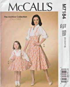 MAGLIONE E TOP RETRÒ McCall's Ragazze - Circa 1958 - Tg 3-8 Collezione Archivio - Foto 1 di 2