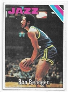 RON BEHAGEN 1975-76 Topps Basketball card #106 New Orleans Jazz EX+
