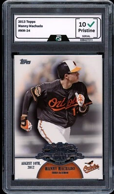 Tarjeta de novato 2013 Topps #MM-24 Manny Machado graduada 10 gemas como nueva RC Orioles Foto 1 de 2