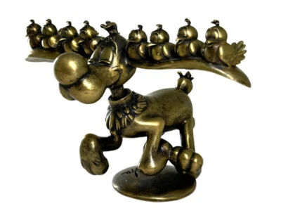 Pixi 5509 Boule & Bill Bill mit Vögel Bronze Figur 10/18cm  limitiert / 65 Stück - Bild 1 von 2