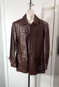 Remy Leather Mike Caruso Vintage Made In USA braune Lederjacke, Größe 46 - Bild 1 von 24