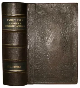 1859 ANTIQUE FAMILY FARM GARDEN RURAL HOME MANUAL COOKBOOK HORSE COW BEES FRUIT - Picture 1 of 24
