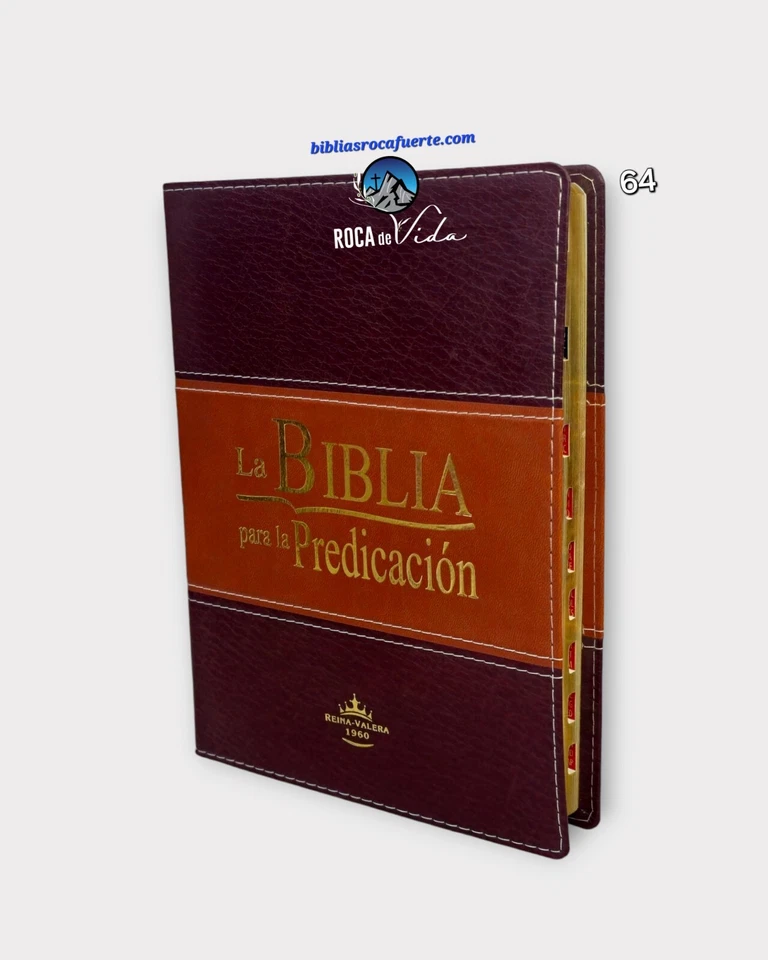 Biblia Para La Predicacion Reina Valera 1960 DuoTono Marron Con Indice