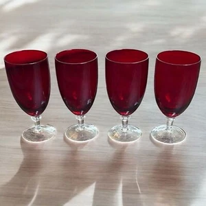 Robert Stanley Home Collection Ruby Red Water Wine Goblets Glasses UNUSED 7.5” - Picture 1 of 7