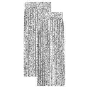 Realeather(R) Crafts Metallic Deerskin Fringe 2"X6" 2/Pkg-Silver - Picture 1 of 2