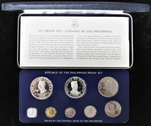 1975 SILVER REPUBLIC OF THE PHILIPPINES 8 Coin  PF Set - 1.2 oz. SILVER - Picture 1 of 2