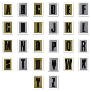 A-Z Gold Silver Letters Stickers Self Adhesive Signs Metallic Finish 2.5" - Picture 1 of 3