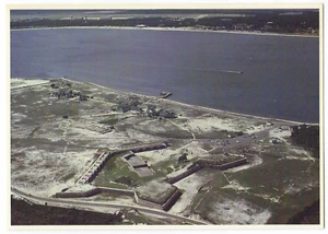 Gulf Islands National Seashore Postcard Fort Pickens FL Aerial View - Imagen 1 de 2