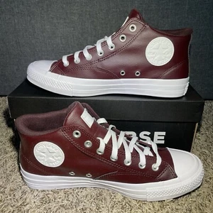 Converse Mens Size 12 Chuck Taylor All Star Malden Street Mid Top Vintage Maroon - Picture 1 of 7