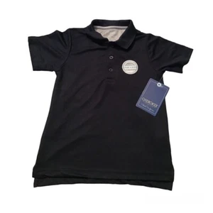 Cherokee Boys Size L 7 Pique Knit Polo Shirt School Uniform Navy Blue NWT - Picture 1 of 5