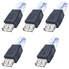 5 pièces adaptateur adaptateur USB A femelle vers Ethernet RJ45 mâle connecteur adaptateur routeur USB 2.0