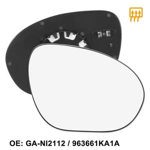 Mirror Glass w/ Backing Heated Passenger Side RH for Nissan Cube Juke 2009-2014 - Picture 1 of 7