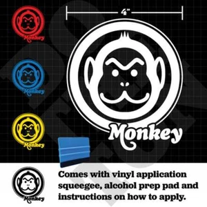 Monkey Bike Die Cut Vinyl Window Decal - Picture 1 of 3
