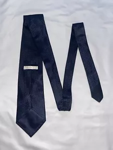 ST MICHAEL 100% ITALIAN SILK TIE AUTHENTIC MENS DESIGNER ART DECO NAVY BLUE - Picture 1 of 9