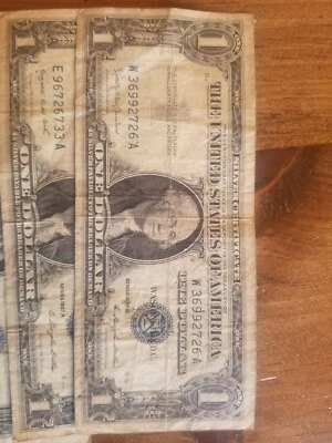 1957 silver certificates blue seal dollar bills - Image 1 of 4