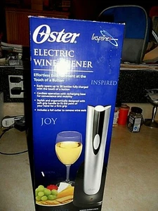 NEW OPEN BOX "OSTER" 4207 ELECTRIC WINE BOTTLE OPENER SILVER LOOK FREE SHIP HOT - Picture 1 of 3