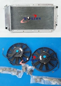 3 Row Radiator&Fans For Subaru Brumby Ute 79-94 Leone L Series 4WD Wagon 79-84 - Picture 1 of 6