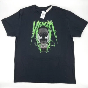 NWT Marvel Men's Oozy Venom T-Shirt Size 2X (50/52) Black Cotton Short Sleeve - Picture 1 of 11