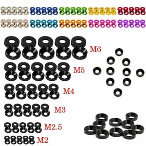 M3 M4 M5 Aluminum Alloy Countersunk Flat Head Gasket Washer Multicolor Anodized - Picture 1 of 17