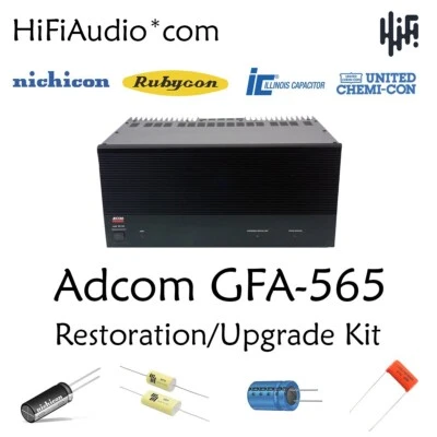 Adcom GFA-565 restoration recap service kit fix repair filter capacitor rebuild - Image 1 of 4