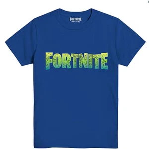 Fortnite Yellow Gradient Logo Boys Blue T-Shirt. Brand New. Boys US Sizes S-XL. - Picture 1 of 1