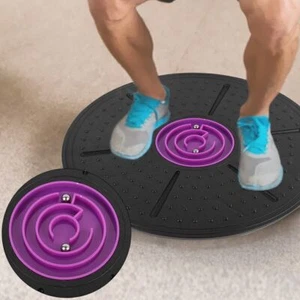 Purple Labyrinth Wobble Balance Board Yoga Training Fitness Exercise Stability - Picture 1 of 12