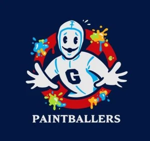 Ghostbusters as Community Show Paintball Mascot Parody Teefury Ladies Shirt NEW - Bild 1 von 3