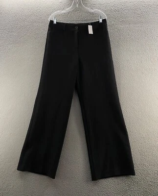 Pantalones de vestir loft para mujer 8 negros tiro alto cintura acampanada pierna calce curvilíneo 31x31 carrera Foto 1 de 4
