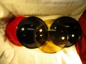 Kliegl Brothers NYC Bühnenlicht rot blau gelb grün 7 1/2" runde Glaslinse - Bild 1 von 13