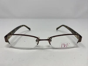 Diane Von Furstenberg DVF8015 204 50-18-135 Brown Half Rim Eyeglasses Frame YN23 - Picture 1 of 1