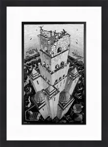 M.C. Escher - Tower of Babel Custom Gallery Framed Print - Picture 1 of 2