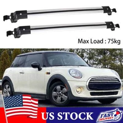 For Mini Cooper Pepper Top Roof Rack Cross Bars Luggage Cargo Carrier W/ Lock AB Foto 1 de 4
