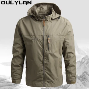 Oulylan Men Windbreaker Military Field Jackets Outerwear Mens Tactical Waterpro - Picture 1 of 45