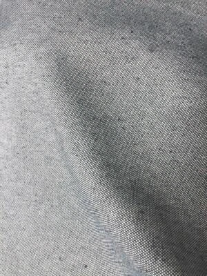 1 1/2 YDS CANVAS COTTON FABRIC PINPOINT BLUE & WHITE UPHOLSTERY CLOTHING & MORE - Image 1 of 4