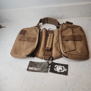 OneTigris Cotton Canvas Dog Training Vest Harness – Brown Utility Pack, NWT Med - Picture 1 of 8