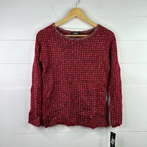 ELEMENTZ Pink Metallic Silver Knitted Pullover Long Sleeve Sweater Size Small - Picture 1 of 11