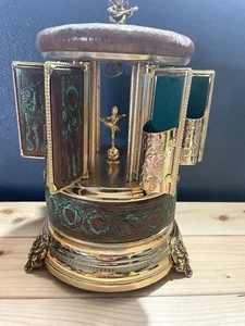 REUGE Music Box Cigar Lipstick Holder Carousel Ballerina Made in Switzerland - Picture 1 of 8
