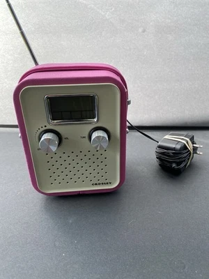 Crosley Songbird Pink Portable AM/FM Alarm Clock Radio - Image 1 of 4